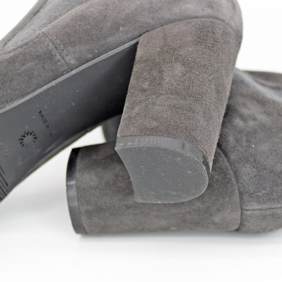 Stuart Weitzman ‘The Fifer 80’ Cool Gray Suede Gore Stretch Booties: 9.5 B - Picture 7 of 7